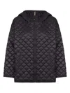 Max Mara Leo Padded Reversible Jacket In Anti-drop Canvas In Black