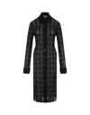Max Mara Buttoned Longsleeved Dress In Nero