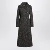 Max Mara Boucle Fabric Belted Double-breasted Coat In Multi