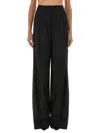 Max Mara Black Regular Flat Front Pants In Black