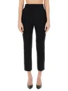 Max Mara Black Regular Flat Front Pants In Black