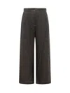 Max Mara Black Relaxed Flat Front Pants In Black