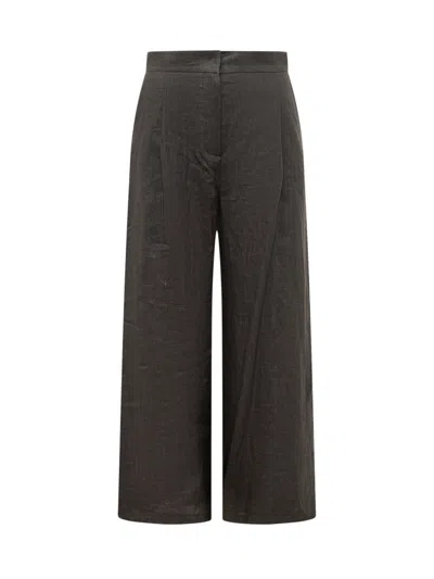 Max Mara Black Relaxed Flat Front Pants