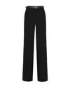 Max Mara Belted Wide-leg High-waisted Trousers In Black