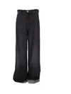 Max Mara Black Relaxed Flat Front Pants In Black