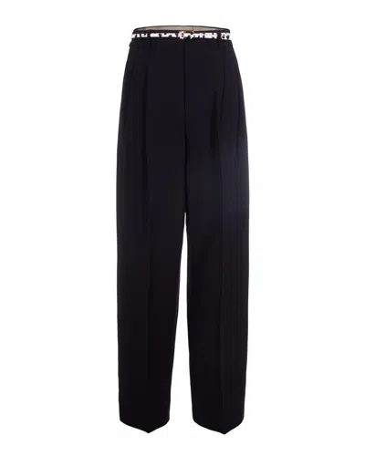 Max Mara Black Relaxed Pleated Pants