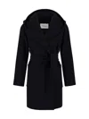 Max Mara Rialto Camel Wool Robe Coat In Black