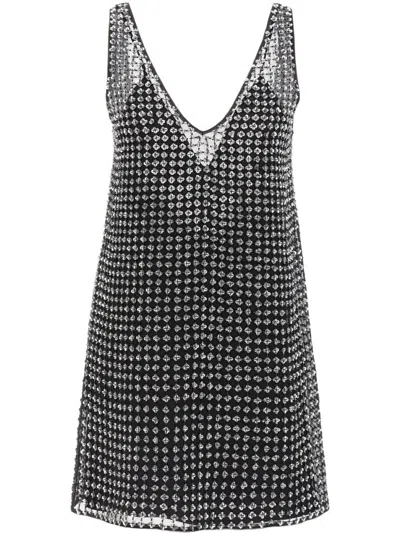 Max Mara Black Rita Dress In Gray