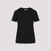 Max Mara Papaia Logo Cotton T-shirt In Black