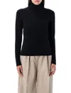 Max Mara Black Saluto Turtleneck Sweater In Black