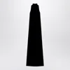 Max Mara Long Velvet Halter Neck Dress With Back Chain Detail