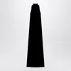 Max Mara Long Velvet Halter Neck Dress With Back Chain Detail