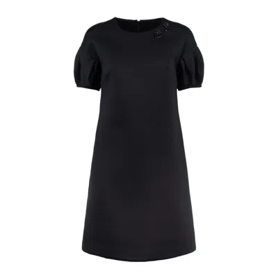 Max Mara Black Scuba Jersey Minidress