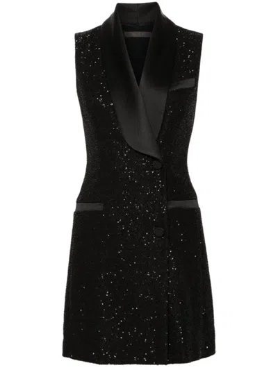 MAX MARA BLACK SEQUIN EIFFEL DRESS