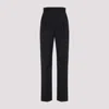 Max Mara Tailored Pinstripe Trousers With High Waist And Pleated Front In Blue