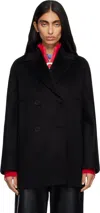 Max Mara Black Sherree Coat In Black