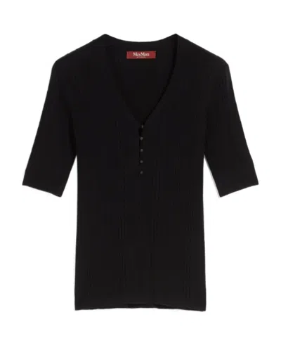 Max Mara Black Silk Blend Sweater