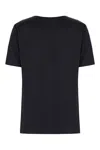 Max Mara Black Silk Blouse In Blu Marino
