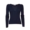 Max Mara Ribbed-knit Top In Black
