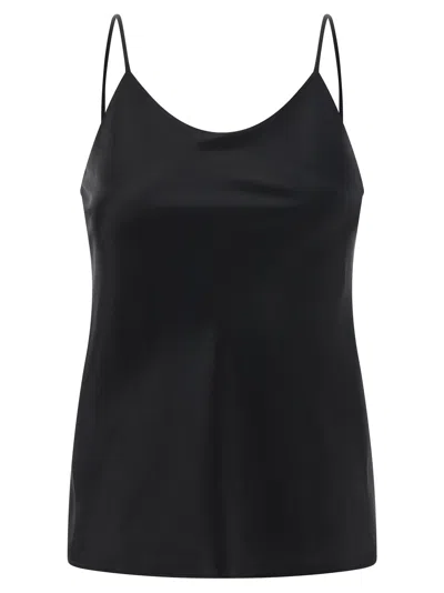 Max Mara Black Silk Tank Women's Tops