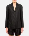 Max Mara Black Single-breasted Linen Blazer