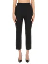 Max Mara Black Slim Flat Front Pant In Black