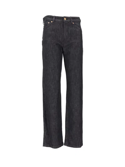 Max Mara Black Straight Flat Front Pants