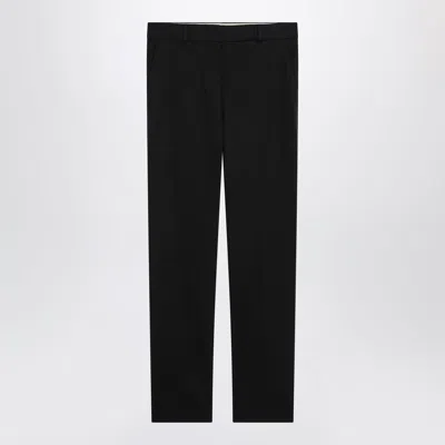 Max Mara Black Stretch Cotton Trousers