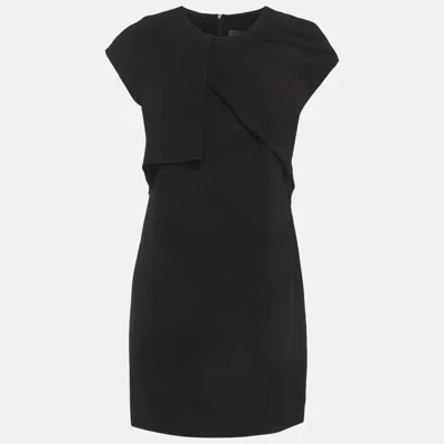 Pre-owned Max Mara Black Stretch Crepe Shift Mini Dress L