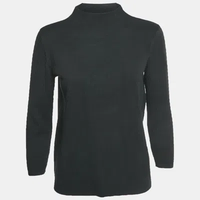 Pre-owned Max Mara Black Stretch Knit Sweatshirt M