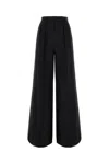 Max Mara Black Wide-leg Tailored Virgin Wool Trousers In 001