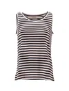 Max Mara Erbert Striped Sleeveless Round Neck Top In Black