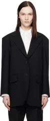 Max Mara Black Suez Blazer In 003 Black