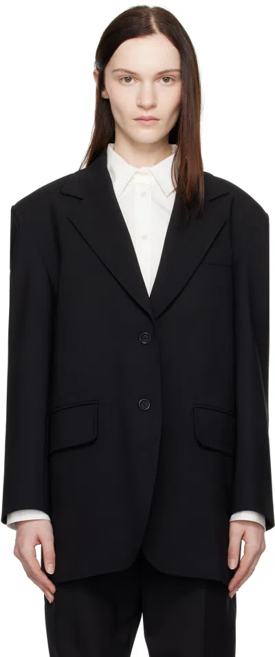 Max Mara Black Suez Blazer In 003 Black