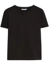Max Mara Black T-shirt With Subtle Logo Detail In Black