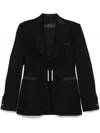 Max Mara Wool Single-breasted Jacket In Black