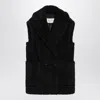 Max Mara Black Teddy Gilet In Alpaca And Wool In Black