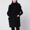 Max Mara Black Teddy Gilet In Alpaca And Wool In Black