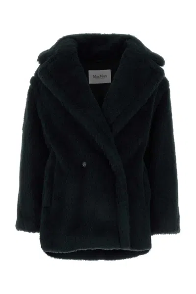 MAX MARA BLACK TEDDY OLGA COAT