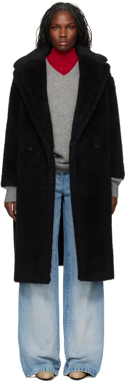 MAX MARA BLACK TEDGIRL COAT