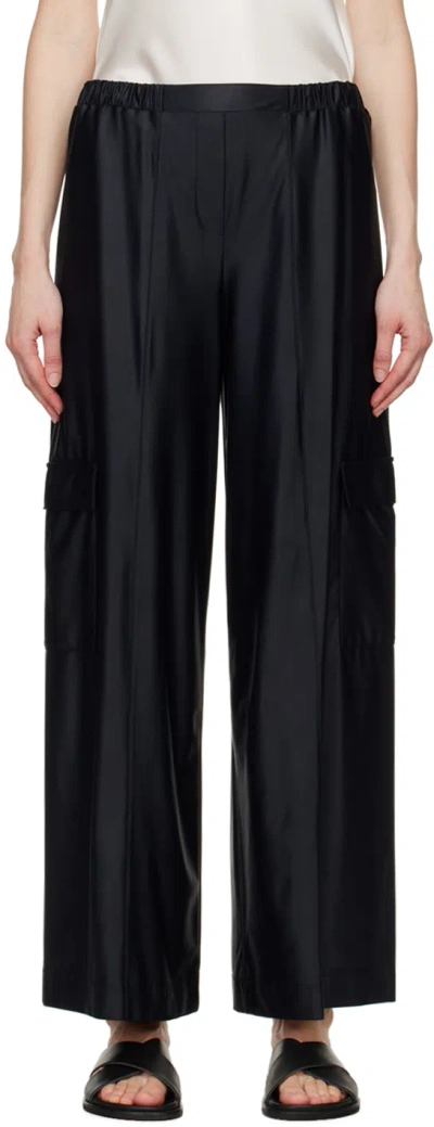 Max Mara Women's Teseo Satin Jersey Trousers In Black