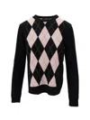 Max Mara Black Three-tone Sweater In Black