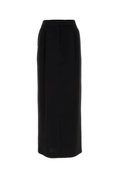 MAX MARA BLACK TRIACETATE BLEND LEMMA SKIRT MAX MARA STUDIO
