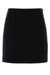 Max Mara Studio Black Triacetate Blend Pagine Mini Skirt In Black