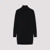 Max Mara Stand-up Collar Mini Dress With Long Sleeves In Black
