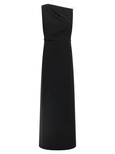 Max Mara Black Triacetate Long Women's Dress