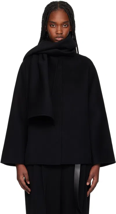 Max Mara Black Udente Jacket In 007 Black