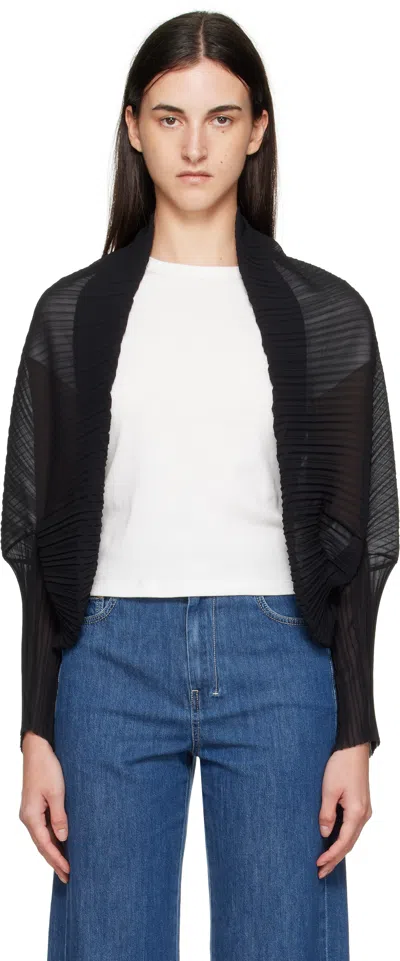 Max Mara Black Vesuvio Cardigan In Blue