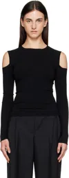 Max Mara Black Vik Top In Black