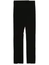 Max Mara Trousers Ankle-length Satin Stripe In Black